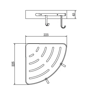 Полка в ванную 1-ярусная угловая белая FASHUN (арт. A7335-17) оптом от компании Аквалига
