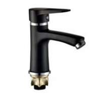 Смеситель для раковины однорычажный Rainsberg на гайке хром/чёрный RAINSBERG (арт. R0601HF)