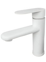 Смеситель для раковины однорычажный Lemen белый нержавейка LEMEN (арт. G11336W)