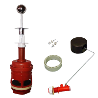 Изображение Арматура для бачка с металлезированным штоком с боковой подводкой РБМ (арт. АС1.1М)
