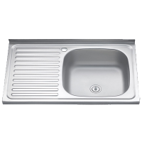 Изображение Мойка накладная 0,4мм 50х80 правая глубина 160мм Melana (арт. 5080R)
