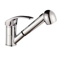 Смеситель для кухни однорычажный Lemen с выдвижной лейкой LEMEN (арт. LB-0402)