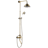 Смеситель с душевой стойкой Oute бронза латунь OUTE (арт. T9604Q)