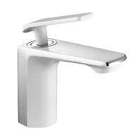 Смеситель для раковины однорычажный Fashun белый латунь FASHUN (арт. A1081-8)