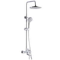 Смеситель с душевой стойкой Frap белый латунь FRAP (арт. F2441)