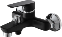 Смеситель для ванны однорычажный Ammore короткий излив хром/чёрный Ammore (арт. A3003-A)