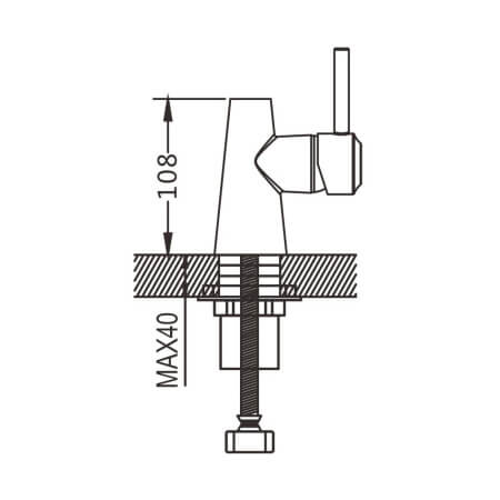 Корпус для смесителя для кухни однорычажного Shevanik латунь SHEVANIK (арт. S143)