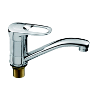 Смеситель для кухни однорычажный Rainsberg короткий излив на гайке RAINSBERG (арт. R3103DF)