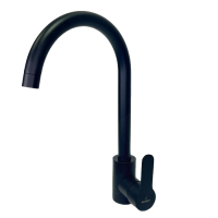 Смеситель для кухни Pursh высокий излив чёрный Pursh (арт. R93303E)