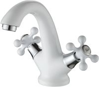 Смеситель для раковины двухвентильный Ammore белый Ammore (арт. A1081-C)