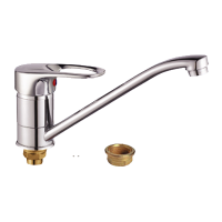 Смеситель для кухни однорычажный Lemen на гайке латунь LEMEN (арт. LB61403)