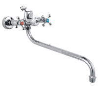 Смеситель для ванны двухвентильный Rainsberg длинный излив шаровой переключатель RAINSBERG (арт. R5083F)