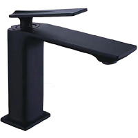 Смеситель для раковины однорычажный Oute на гайке чёрный латунь OUTE (арт. T11201H)