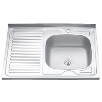 Изображение Мойка накладная 0,4мм 60х80 правая глубина 160мм Melana (арт. 6080R)
