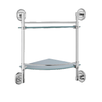 Изображение Полка в ванную угловая стеклянная 2-ярусная OUTE (арт. TG1118-2)
