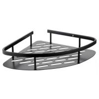 Изображение Полка в ванную 1-ярусная угловая чёрная FASHUN (арт. A7325-7)
