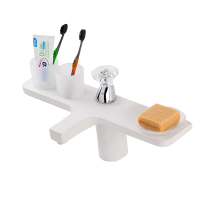 Смеситель для раковины однорычажный Gappo с аксессуарами белый латунь GAPPO (арт. G1096-8)