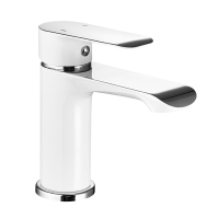 Смеситель для раковины однорычажный Fashun белый латунь FASHUN (арт. A1082-8)