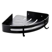 Изображение Полка в ванную 1-ярусная угловая чёрная FASHUN (арт. A7335-7)
