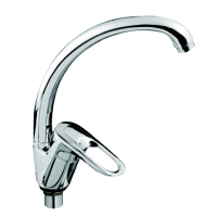 Смеситель для кухни однорычажный Rainsberg высокий излив на гайке RAINSBERG (арт. R3113F)