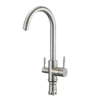 Смеситель для кухни Shevanik высокий излив на гайке для фильтра питьевой воды латунь SHEVANIK (арт. S168B)