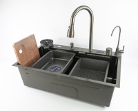 Изображение Мойка врезная 3,0мм Fmark 75х46 графит глубина 220мм Fmark (арт. FSC002Q)
