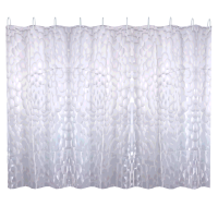 Изображение Штора для ванной 180х200 см с 3D эффектом полиэтилен перья белого дракона FASHUN (арт. A8758)
