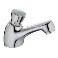 Смеситель для раковины Frap кнопочный на 30 секунд латунь  (арт. F520)