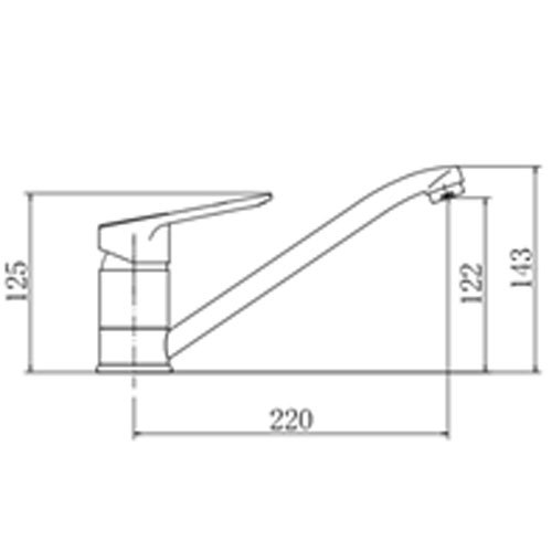 Смеситель для кухни однорычажный Fashun латунь FASHUN (арт. A4207)