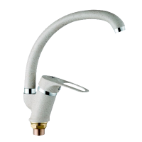 Смеситель для кухни однорычажный Rainsberg высокий излив на гайке бежевый RAINSBERG (арт. R3113KF-5)