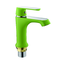 Смеситель для раковины однорычажный Frap зелёный латунь FRAP (арт. F1033)