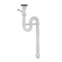 Изображение Сифон гофрированный "VIR" с отв.для стир.маш,нерж.чашкой Ø70мм (1'1/4-Ø40/50) Виркэн (арт. 30980317)
