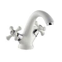 Смеситель для раковины двухвентильный Frud хром/белый Frud (арт. R10332)