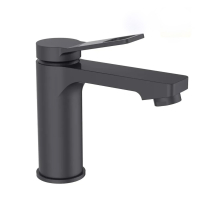 Смеситель для раковины Lemen однорычажный черный нержавейка LEMEN (арт. G11310E)