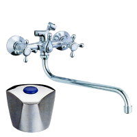 Смеситель для ванны двухвентильный Lemen длинный излив LEMEN (арт. LD-2110)