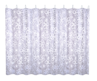 Изображение Штора для ванной 180х180 см серо-белый цветочный орнамент FASHUN (арт. A8812)
