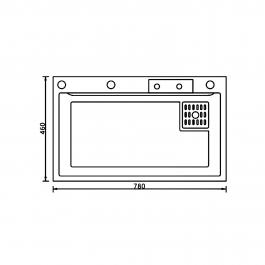 Мойка врезная многофункциональная 78х46 см, глубина 21см сатин OUTE (арт. T87846L) оптом от компании Аквалига
