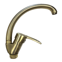 Смеситель для кухни однорычажный Lemen высокий излив на гайке бронза LEMEN (арт. LB-91477Q)