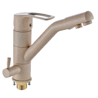 Смеситель для кухни Oute на гайке для фильтра питьевой воды песочный гранит латунь OUTE (арт. T4803BK-2)