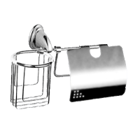 Изображение Бумагодержатель с держателем освежителя OUTE (арт. TG1005-1)
