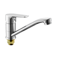 Смеситель для кухни однорычажный Oute короткий излив на гайке латунь OUTE (арт. T20203DB)