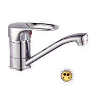 Смеситель для кухни однорычажный Lemen короткий излив латунь LEMEN (арт. LB6403B)