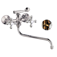 Смеситель для ванны двухвентильный Lemen длинный излив шаровой переключатель LEMEN (арт. LD-22451)