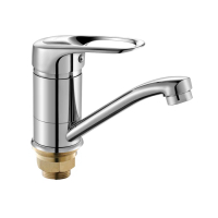 Смеситель для кухни однорычажный Lemen короткий излив на гайке LEMEN (арт. LB-61468B)