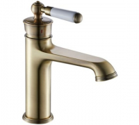 Смеситель для раковины однорычажный Oute на гайке бронза латунь OUTE (арт. T10701Q)