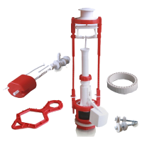 Изображение Арматура для бачка с белой кнопкой с нижней подводкой РБМ (арт. АС17.1)
