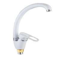 Смеситель для кухни однорычажный Feinise высокий излив хром/белый FEINISE (арт. S4613-7)