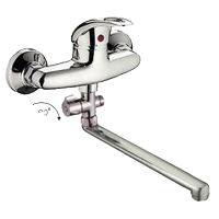 Смеситель для ванны однорычажный Lemen длинный излив LEMEN (арт. LB-2422)