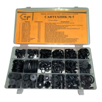 Изображение Набор прокладок "Сантехник 5" в органайзере (405 прокладок и 18 видов колец) Симтек (арт. 3-0017)
