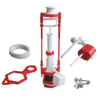 Изображение Арматура для бачка с белой кнопкой с боковой подводкой РБМ (арт. АС16.1)
